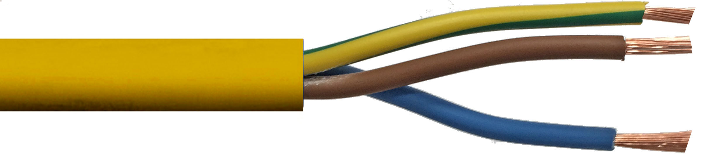 1.5mm 3 Core Arctic Flex Yellow Cut to Length